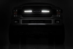 LED Light Bar - Rough Country - 10 Inch Black Series Slim Line - Black